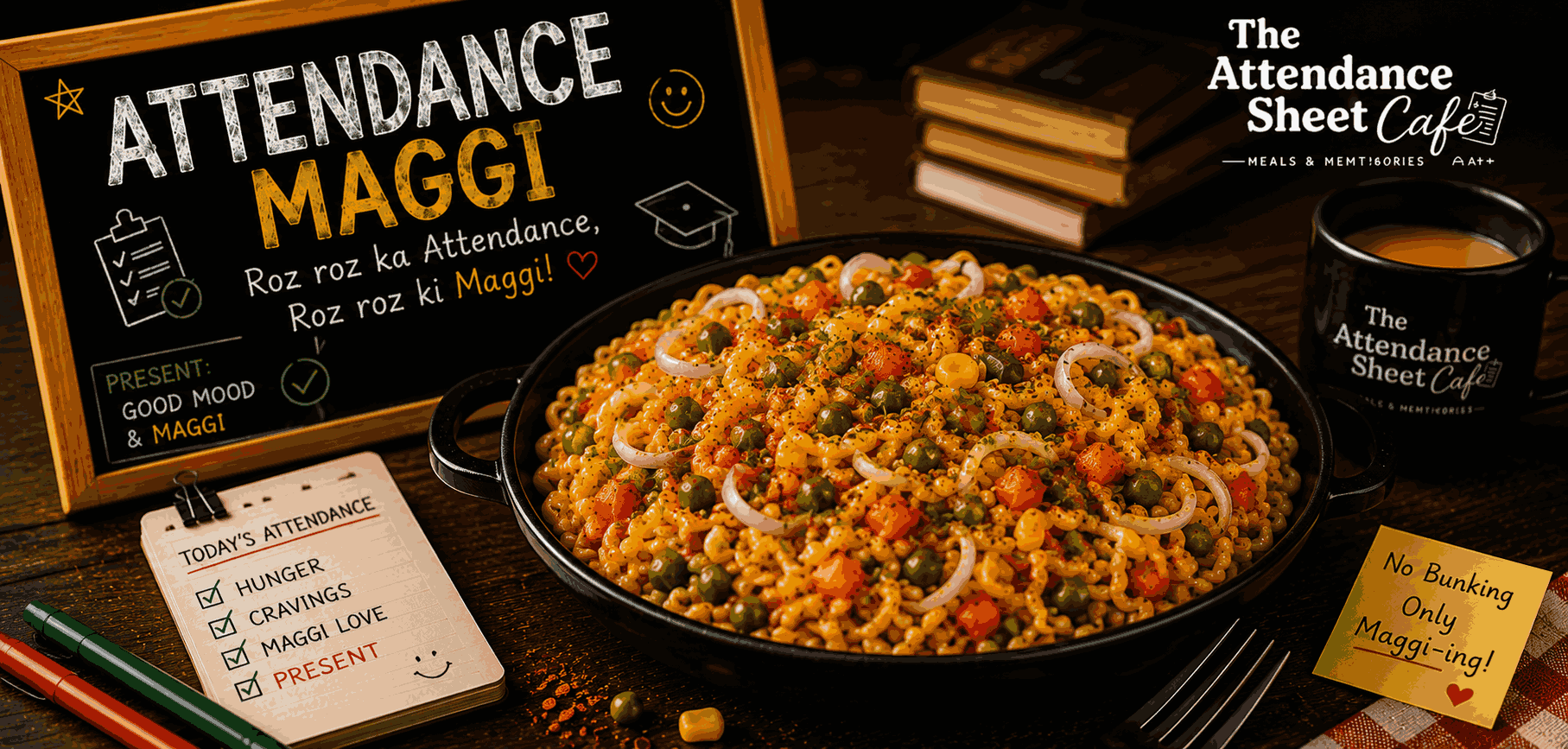 Attendance Maggi - Tuition Waali Maggi - TAS Cafe Noida