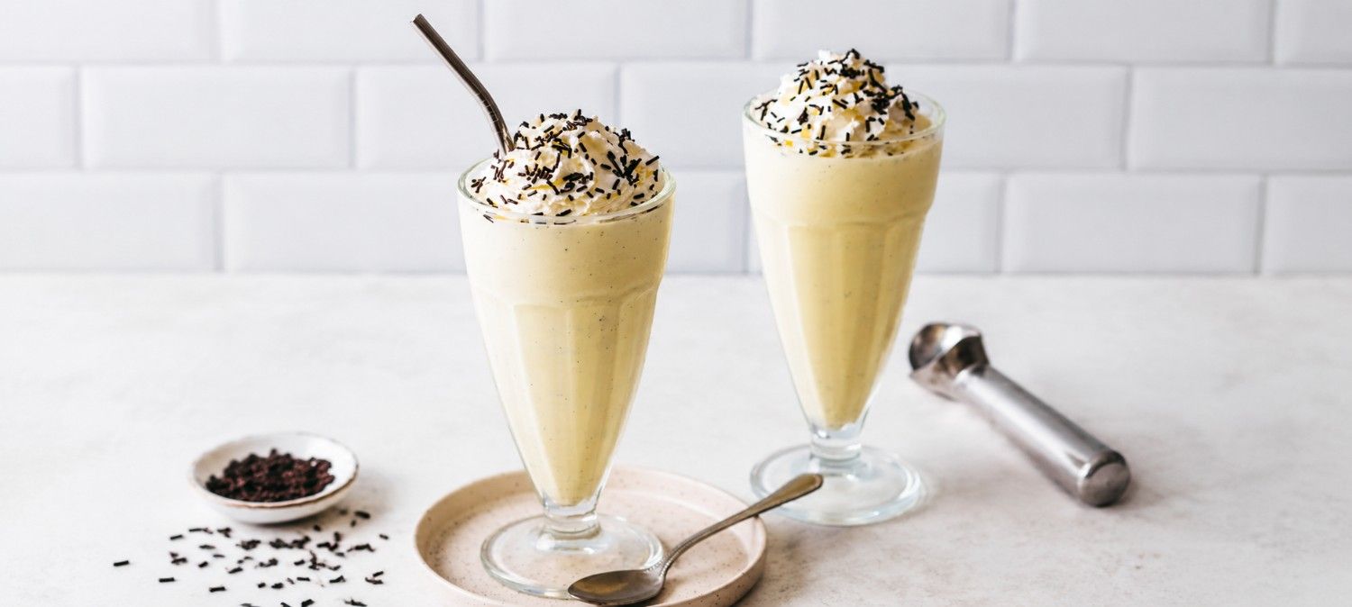 White Uniform Vanilla Shake - Milk Break Shake - TAS Cafe Noida