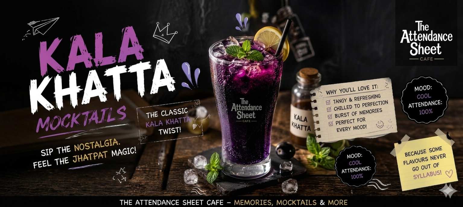 Ink Bottle Kala Khatta - Chemistry Lab Mocktails - TAS Cafe Noida
