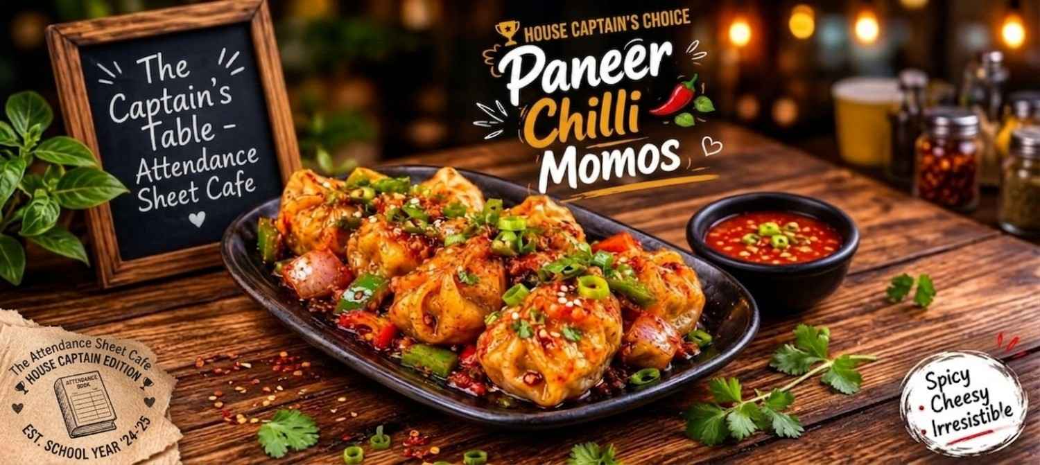 House Captain Paneer Chili Momos - Gossip Period Momos - TAS Cafe Noida