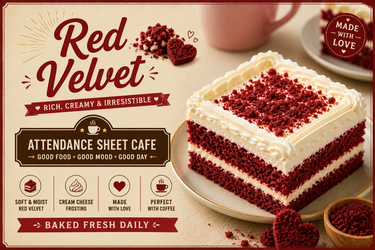 Red Velvet - Pastries - TAS Cafe Noida