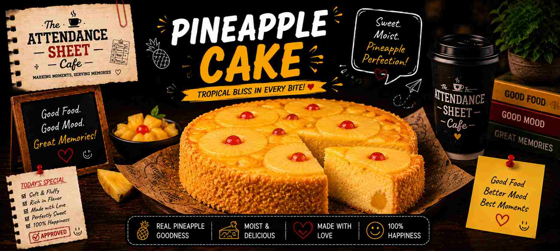 Pineapple Cake - Cakes - TAS Cafe Noida