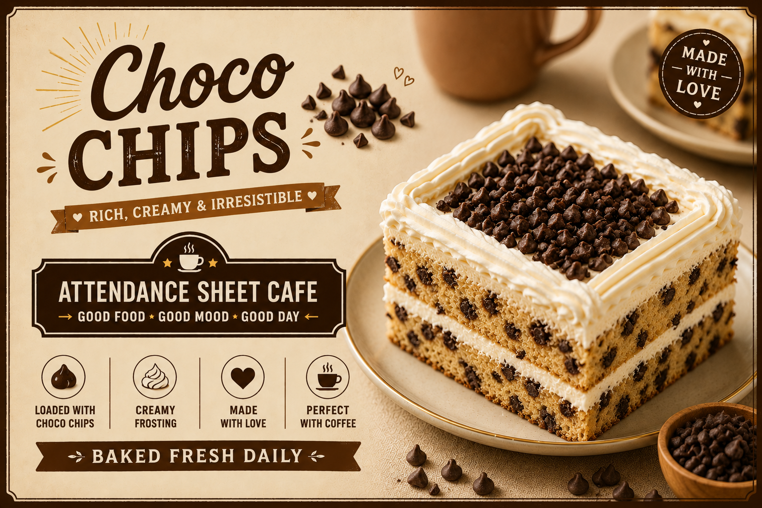 Choco Chips - Pastries - TAS Cafe Noida