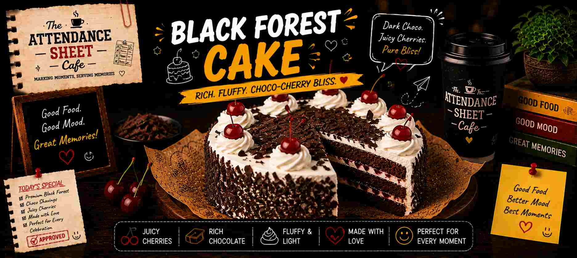 Black Forest Cake - Cakes - TAS Cafe Noida