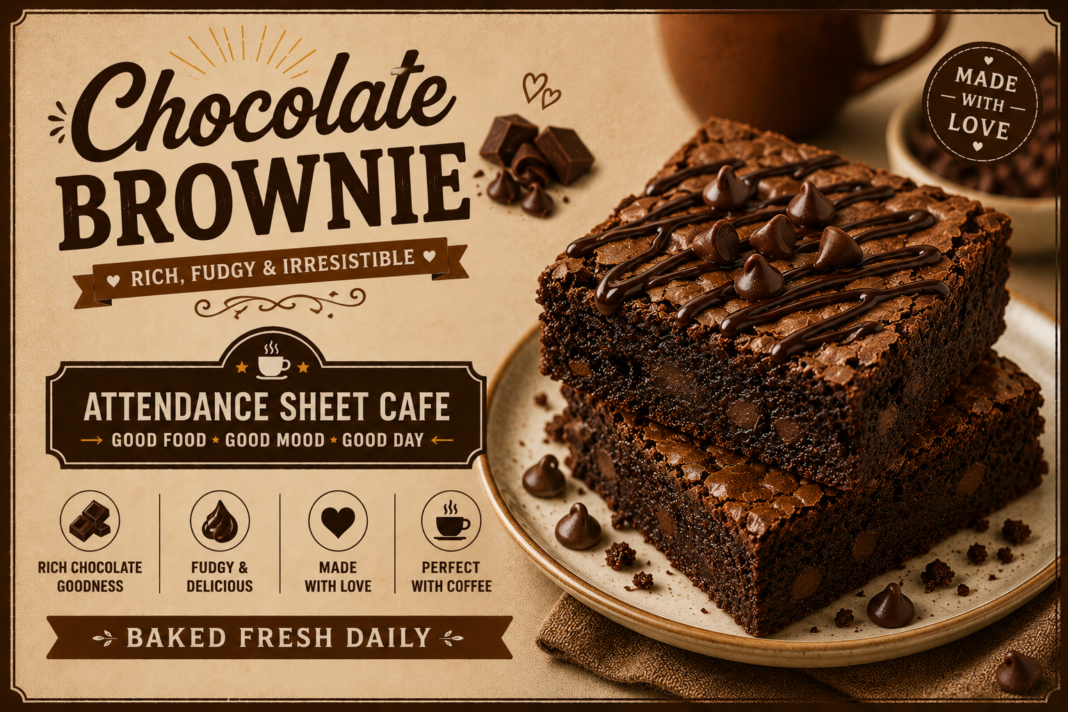 BROWNIE - Pastries - TAS Cafe Noida