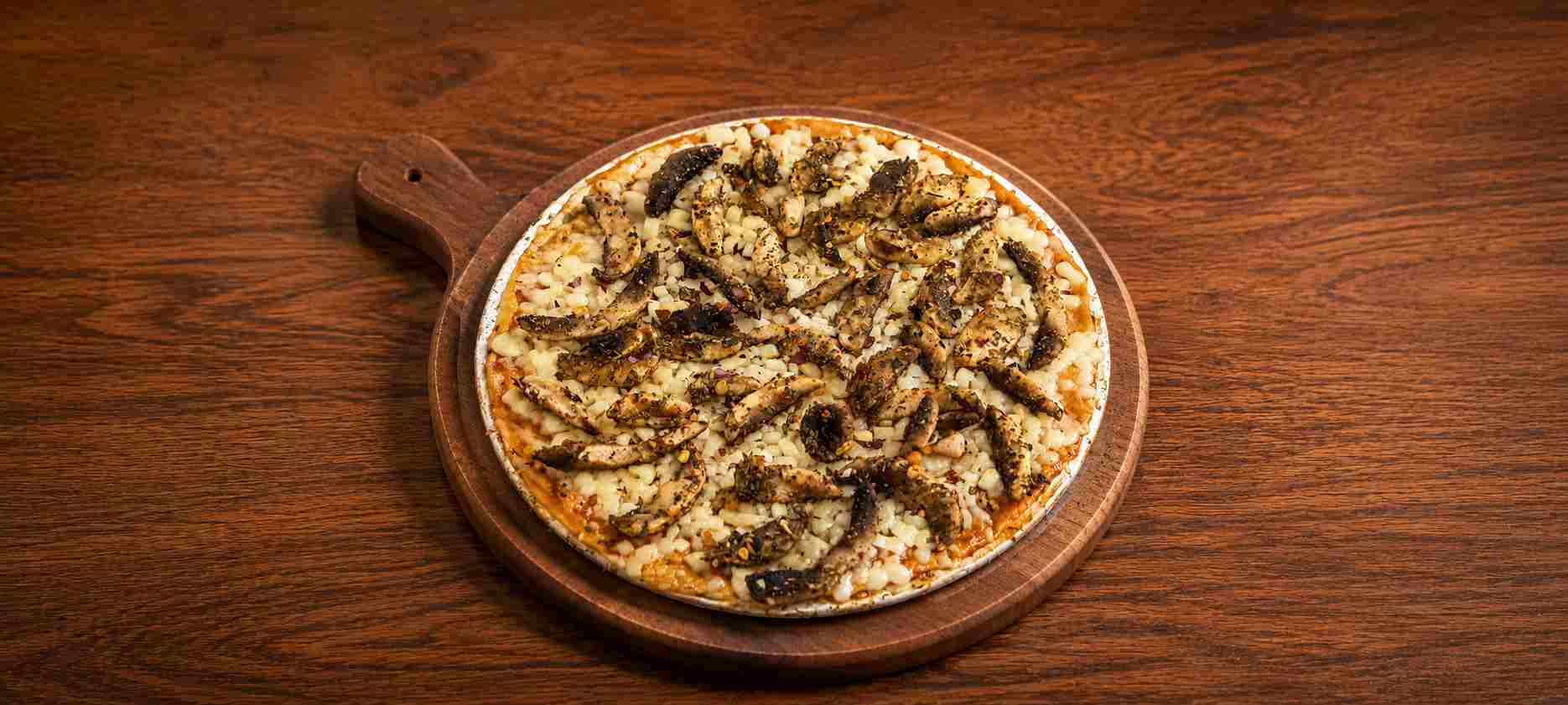 Science Lab Mushroom Pizza - Exam Se Pehle Pizza - TAS Cafe Noida