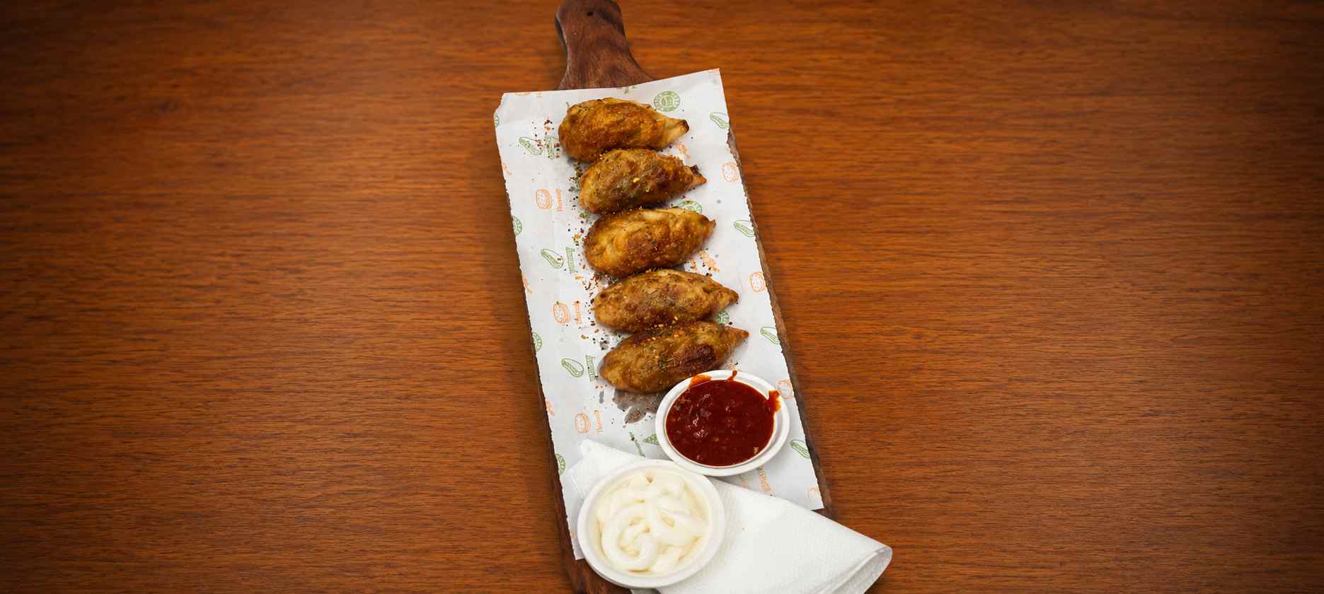 Fried Backbench Veg Momos - Gossip Period Momos - TAS Cafe Noida